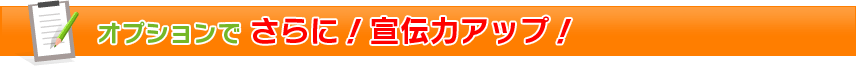 オプションでさらに!宣伝力アップ!